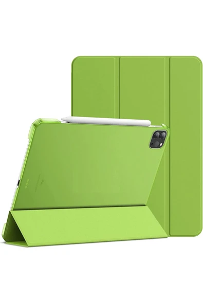 Apple Ipad Pro 4. Nesil M2 2022 11 Inç Tablet Uyumlu Flip Smart Standlı Akıllı Kılıf Smart Cover  Petrol Yeşili - 2