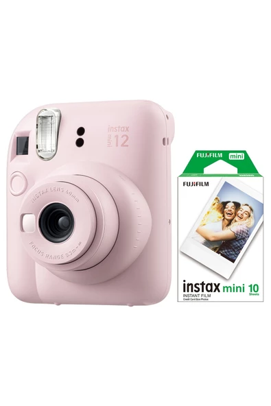 Instax Mini 12 Pembe Fotoğraf Makinesi Ve 10'lu Mini Film