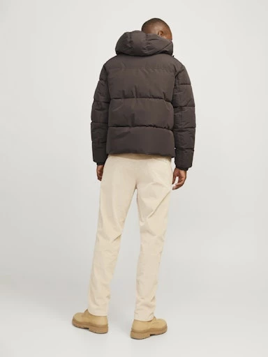 Jack Jones Erkek Jjebradley Puffer Hood  Kahverengi Mont 12256974KA - 5