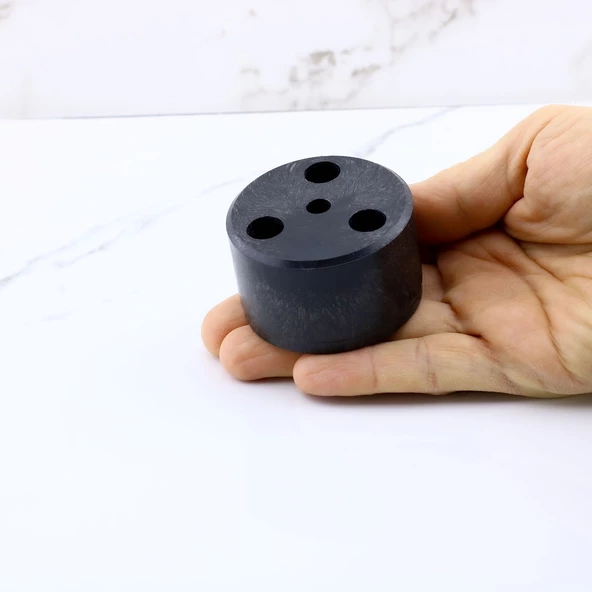 Mobilya Ayak Yükseltici Baza Ayağı Koltuk Kanepe Altı Puf Ayakları Yükseklik=3.7 cm Siyah 10 Adet - 5