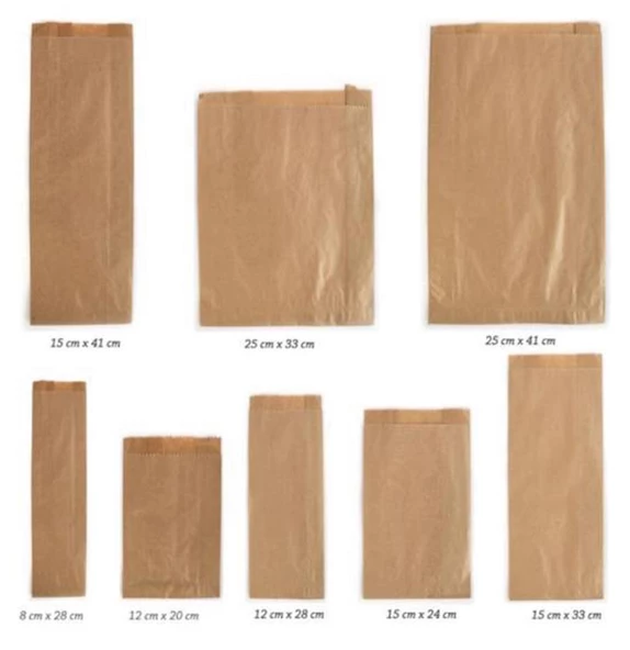 Kraft Baget Dürüm Şemua Kese Kağıdı - 8 x 28 Cm. - 5 Kg. - Ortalama 1300 Adet - Resim 4