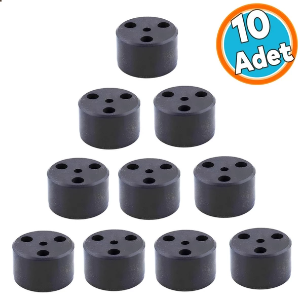 Mobilya Ayak Yükseltici Baza Ayağı Koltuk Kanepe Altı Puf Ayakları Yükseklik=3.7 cm Siyah 10 Adet