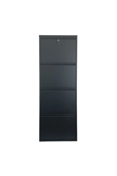 adlsteel 4'lü Metal Ayakkabılık KİLİTLİ SİYAH