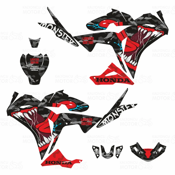 Honda CBR 250 R Sticker Set Asphalt Monster (2011-2013) - 2