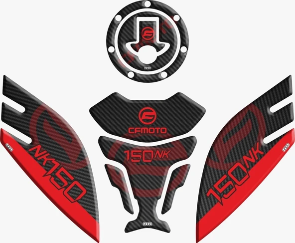 CF Moto NK 150 Tank Pad Seti Kırmızı ürün görseli
