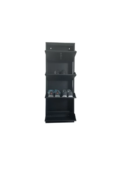 adlsteel Metal Ayakkabılık 4'lü KİLİTLİ SİYAH - 2