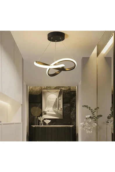 burenze Modern Avize Bumerang Led Avize Siyah - 2