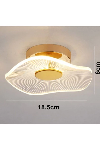 burenze Luxury Exclusive Plafonyer Tavan Led Avize Jellyfish Gold Sarı Ledli Avize - 2