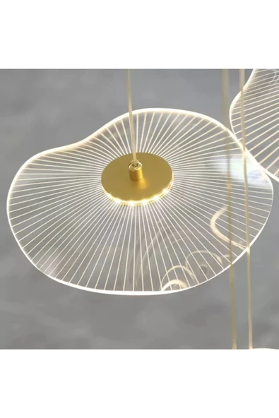 burenze Modern Tasarım Jellyfish Pilli Aplik Aç Kapa Butonlu Kablosuz Tak Çalıştır Gold Sarı Duvar Apliği - 2
