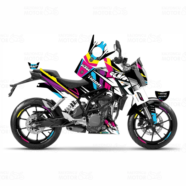 KTM Duke 390 Colors Design Sticker Seti