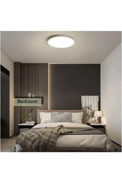 Fico Home Modern Ledli Avize Tavana Sıfır Salon Mutfak Oturma Odası Avize Panel Light 6400k Beyaz Işık - 2