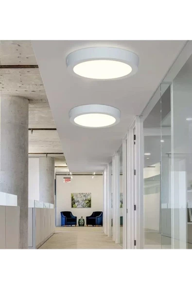 Fico Home Modern Ledli Avize Tavana Sıfır Salon Mutfak Oturma Odası Avize Panel Light 6400k Beyaz Işık - 5