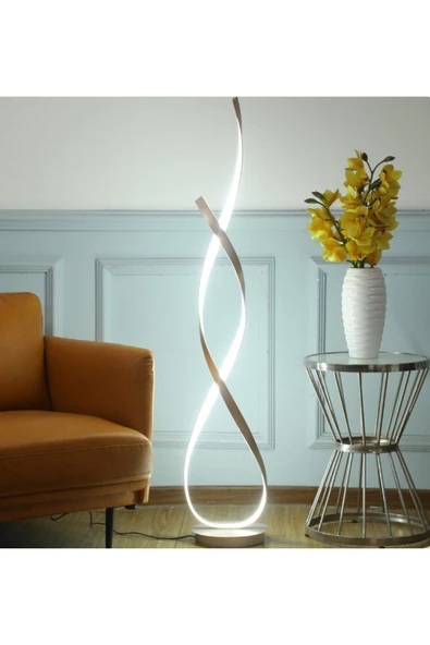 burenze Modern Tasarım Shelby Led Lambader Beyaz Gövde