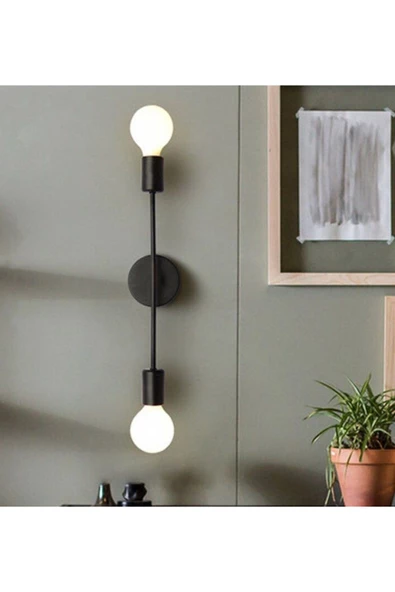 burenze Modern Aplik Cotto Mat Siyah Aplik Şık Görsel E27 Duylu