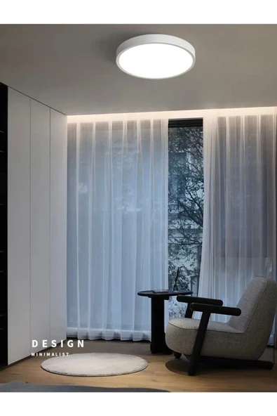 Fico Home Modern Tavana Sıfır Tavan Aplik Panel 6500k Buz Beyazı 24watt 30x30cm Çap
