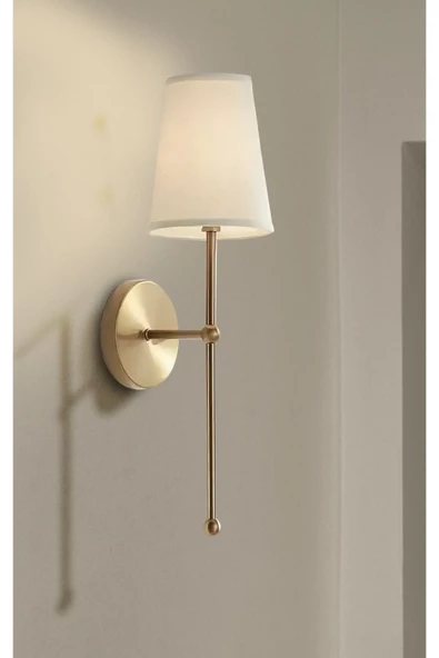 Buiva Luxury Modern Aç Kapa Butonlu Pilli Aplik Eskitme Gold Krem Abajur Pil Tak Kullan 1 Adet Fiyatıdır - 2