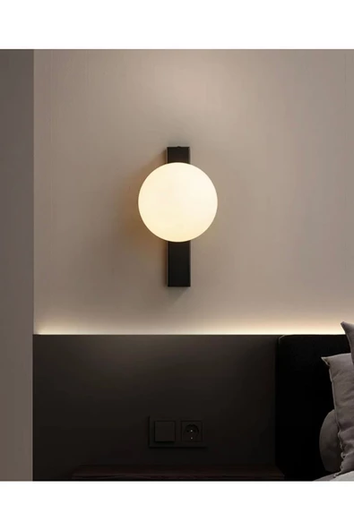 burenze Modern Aplik Duvar Aplik Glop Camlı Elektrik İle Çalışır E-27 Duy
