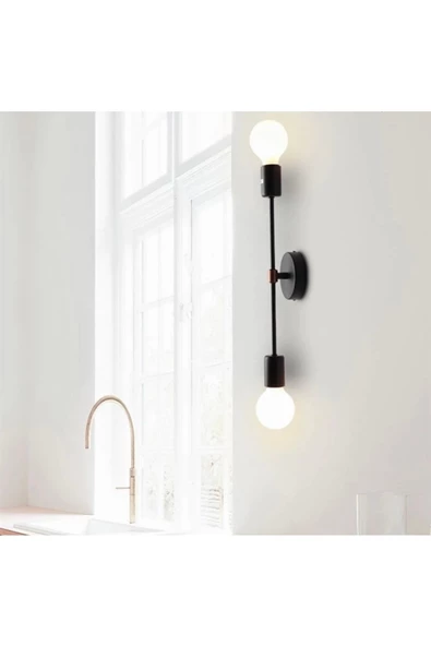 burenze Modern Aplik Cotto Mat Siyah Aplik Şık Görsel E27 Duylu - 6