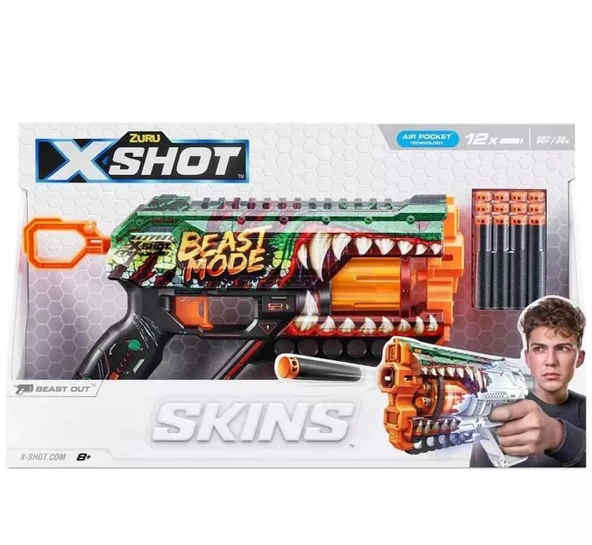 X-Shot Skins Griefer Dart Fırlatıcı 12 Dartlı Oyuncak Silah - 5