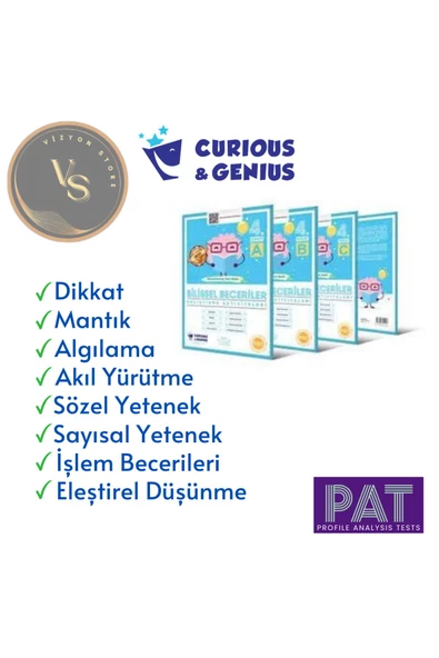 Bilişsel Beceriler Geliştirme Aktiviteleri 4. Sınıf Mantık Dikkat (A, B, C Toplam 3 Adet) Kitap Seti - 2