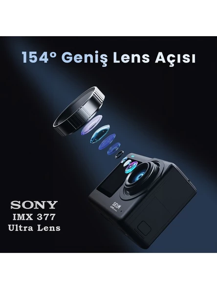 Sjcam SJ10 Pro Dual Screen Wi-Fi 4K Aksiyon Kamerası - 8