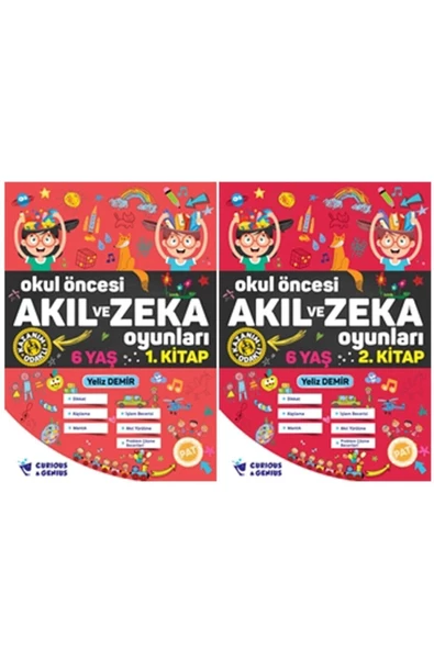 Ilkokul Akıl Ve Zeka Oyunları Okul Öncesi 6 Yaş Seti ( 2 Kitap) Güncellenmiş Yeni Baskı