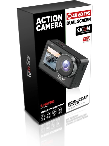 Sjcam SJ10 Pro Dual Screen Wi-Fi 4K Aksiyon Kamerası - 3