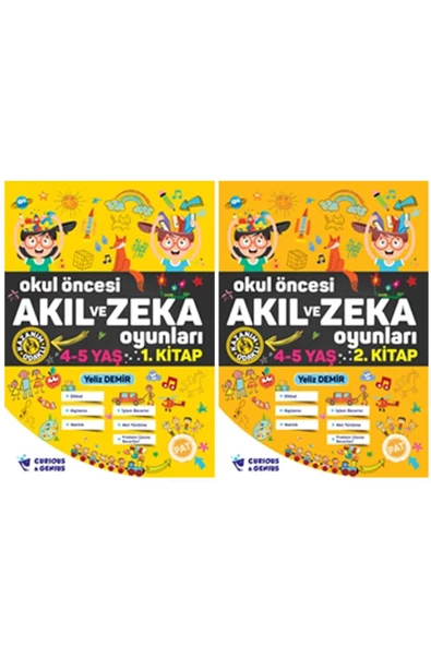 Ilkokul Akıl Ve Zeka Oyunları Okul Öncesi 4-5 Yaş Seti ( 2 Kitap) Güncellenmiş Yeni Baskı