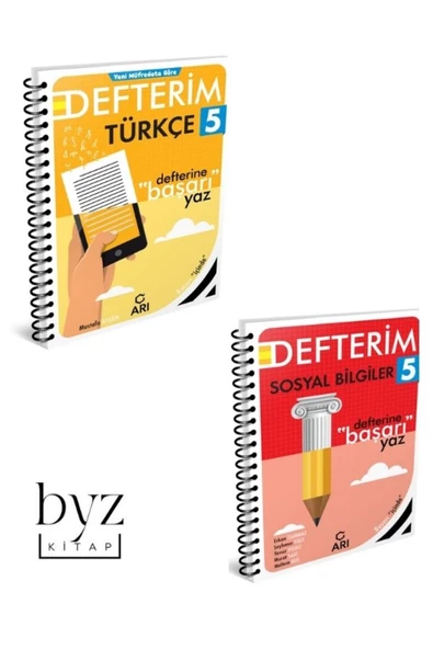 Yeni Müfredat 2025 5.Sınıf Türkçe+Sosyal Bilgiler  Defterim Set