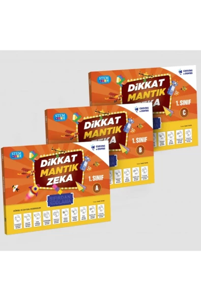 Yayınları 1. Sınıf Dikkat Mantık Zeka Sıfırdan Kodlama Seti