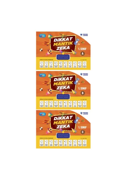Sıfırdan Kodlama Stem (dikkat Mantık Zeka) 1. Sınıf Seti (a-b-c) 3 Kitap ürün görseli 1