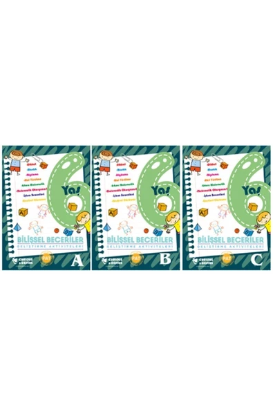 Bilişsel Beceriler Geliştirme Aktiviteleri 6 Yaş Seti (a-b-c) 3 Kitap Güncellenmiş Yeni Baskı - 1