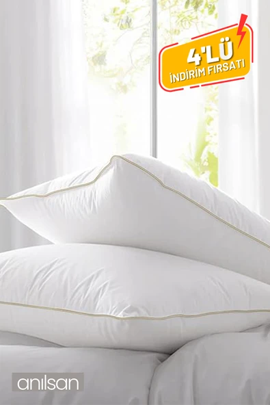 4'lü Nano Jel Yastık, 50x70cm , 1200gr - Otel Yastığı - Sağlıklı Uyku Için En Iyi Yastık Seçeneği