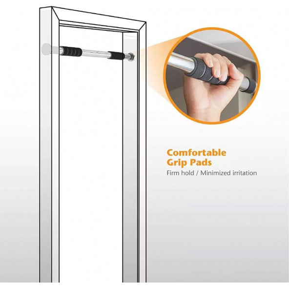 Leyaton 63-100 M Krom Kapı Barı Koridor Barfiksi Barfix Spor Aleti Demiri Barfiks Çubuğu - 3