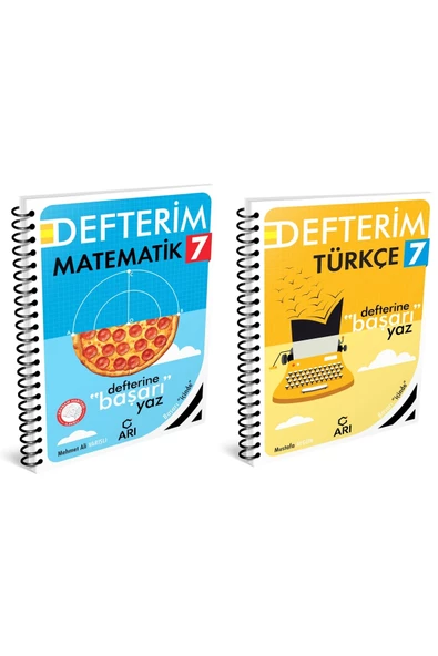2024-2025 Arı Yayıncılık 7, Sınıf Matematik Türkçe Defter Set 2 Kitap