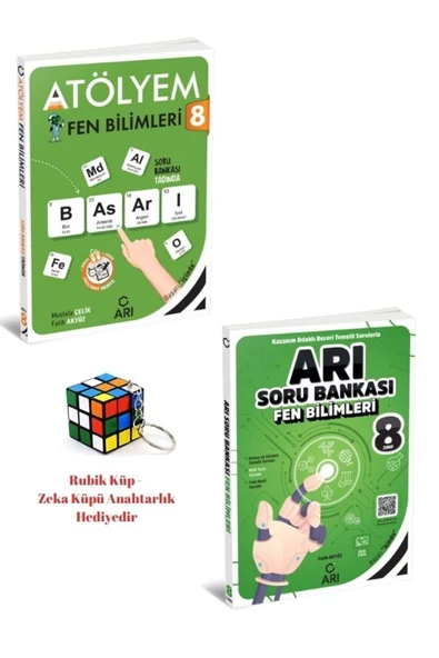 ARI YAYINCILIK 8.SINIF FEN BİLİMLERİ ATÖLYEM - FEN BİLİMLERİ SORU BANKASI - HEDİYELİ