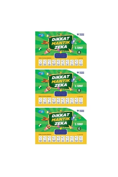 3. Sınıfa Özel Dikkat Geliştirme Ve Aktivite Setleri (3 SET TAKIM) (BİLSEM HAZIRLIK) - 3