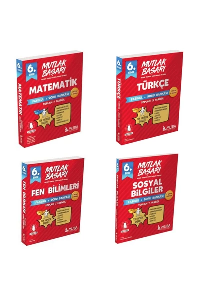2024-2025 6. Sınıf Muba Yayınları Mutlak Başarı Fasikül+Soru Bankası Set 4 Kitap ! - 4