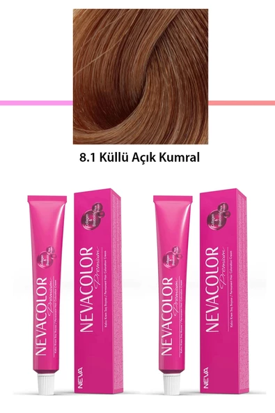 2 li Set Premium 8.1 Küllü Açık Kumral - Kalıcı Krem Saç Boyası 2 X 50 g Tüp - 1