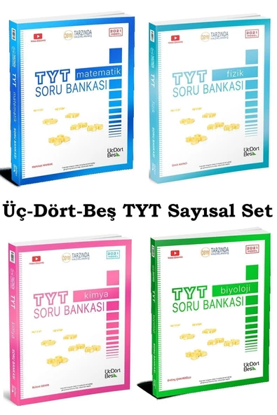 Üç Dört Beş Tyt Sayısal Set (matematik-fizik-kimya-biyoloji) - 1