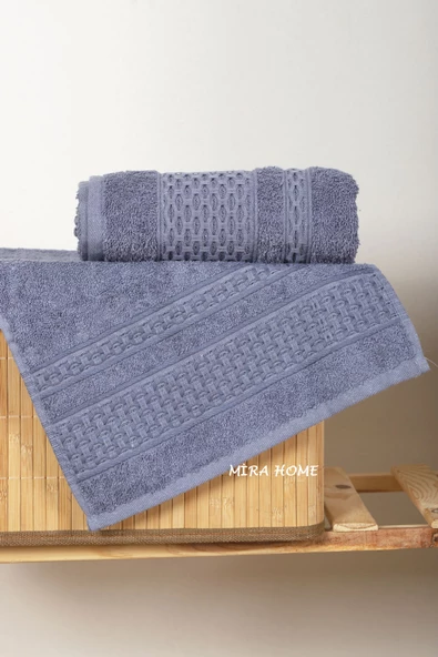 Mira Home 4 Parça Banyo Havlu Takımı Melodi Desen - 8