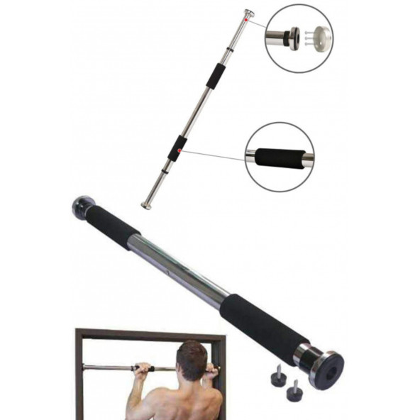 Krom Kapı Barı Koridor Barfiksi Barfix Spor Aleti Demiri Barfiks Çubuğu - 2