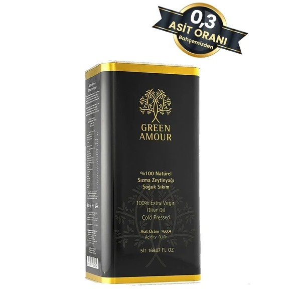 Green Amour Soğuk Sıkım Zeytinyağı 5Lt