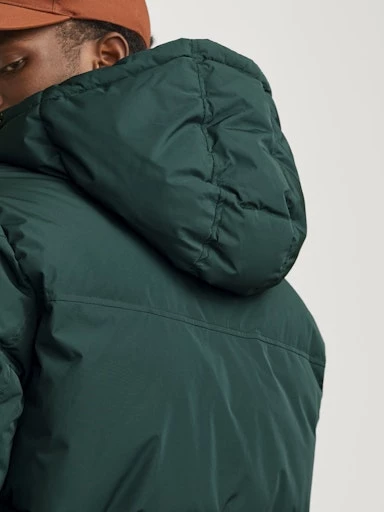 Jack Jones Erkek Essentials Jjebradley Comfort Fit Kapüşonlu Yeşil  Mont  12256974Y - 2