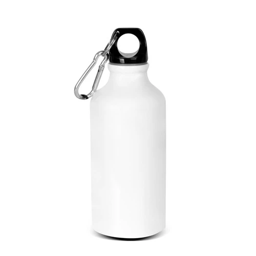 Boomug Karabinerli Alüminyum Matara 400 Ml -Beyaz