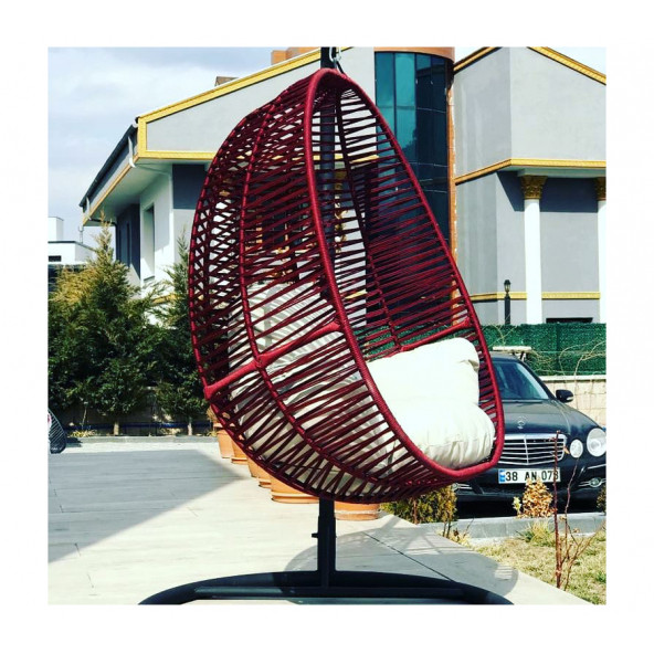 Kırmızı Renk Tek Kişilik Salıncak - 2