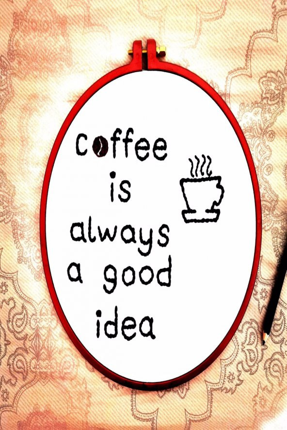 Handmade Coffee Needle Vidalı Kasnak 26cm - 1