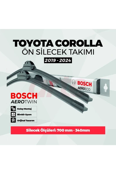 Bosch Toyota Corolla 2019-2024 Bosch Aeroeco Ön Silecek Takımı - 1