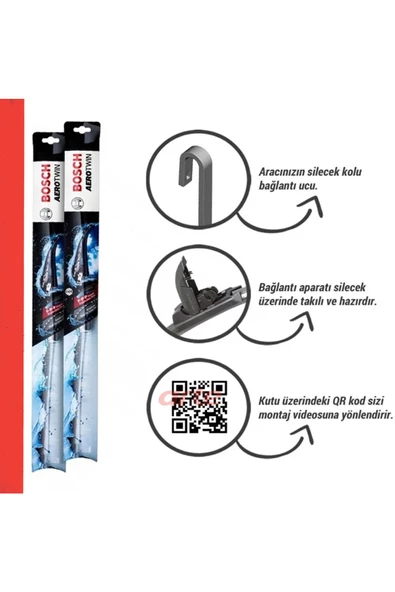 Bosch Mitsubishi Space Star Ön Silecek Takımı 2012-2023 Aerotwin - Resim 2