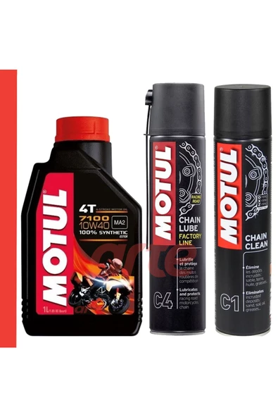 Motul C4 C1 Zincir Yağlama Temizleme Spreyi 400ml 7100 10w 40 Motor Yağı 1l ürün görseli 1